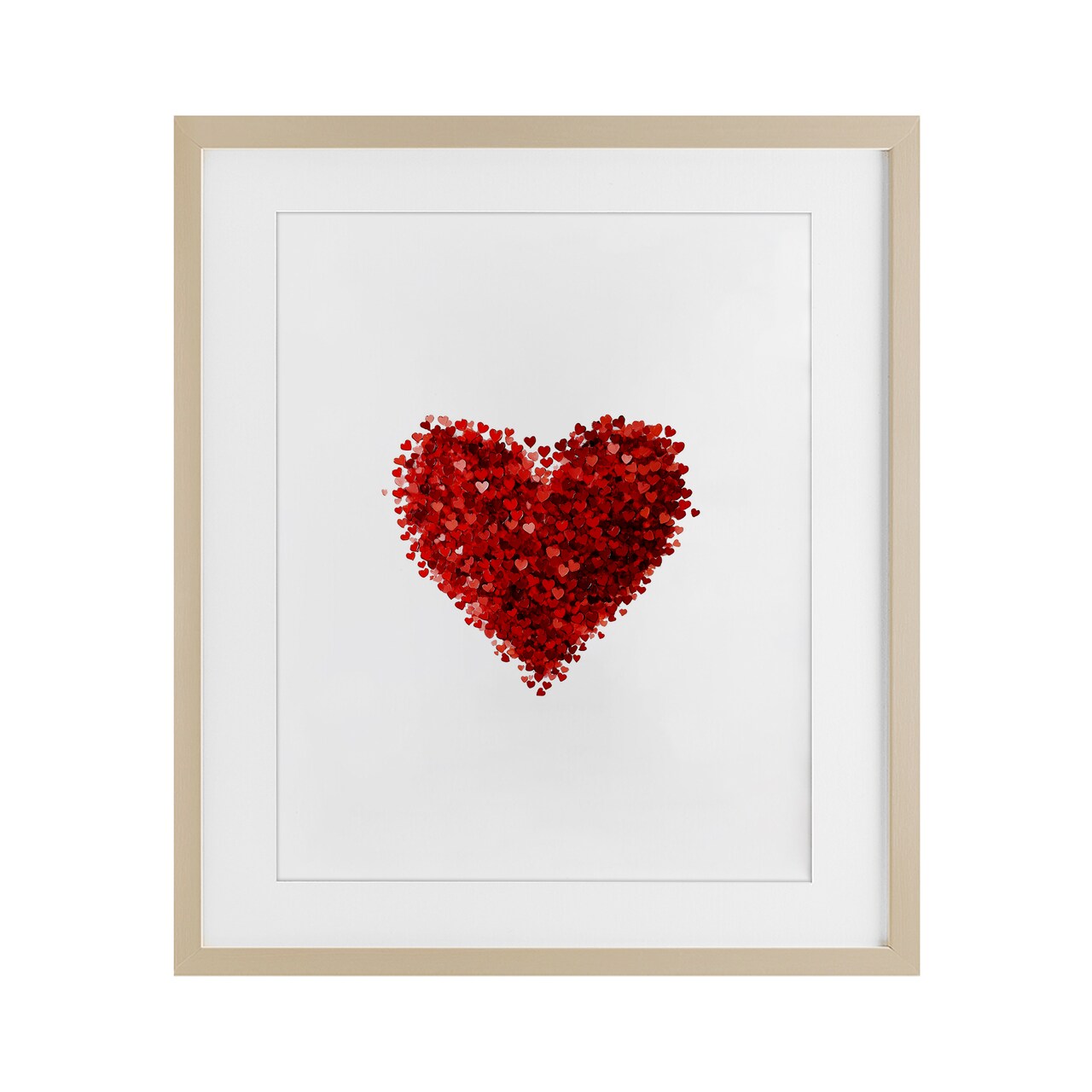 Stupell Industries Cluster of Hearts Shape Framed Print Under Glass, design by Christine Simpson Art